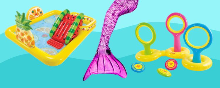 Diversão aquática: brinquedos de piscina