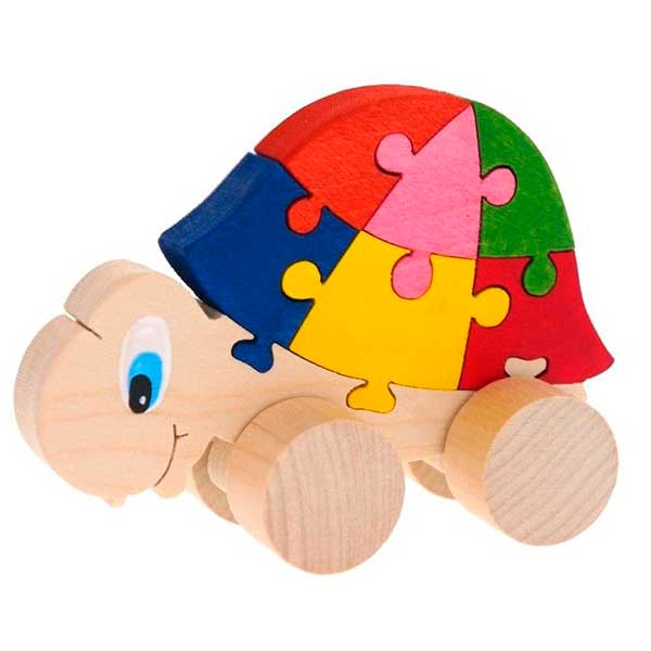 Puzzle Tortuga Fusta Infantil Colors - Imatge 1