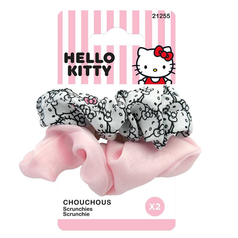 Hello Kitty Pack 2 Gomas Scrunchies para el Pelo