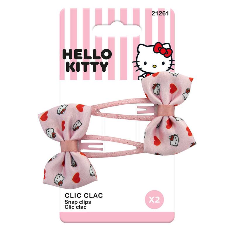 Hello Kitty 2 Horquillas con Lazo