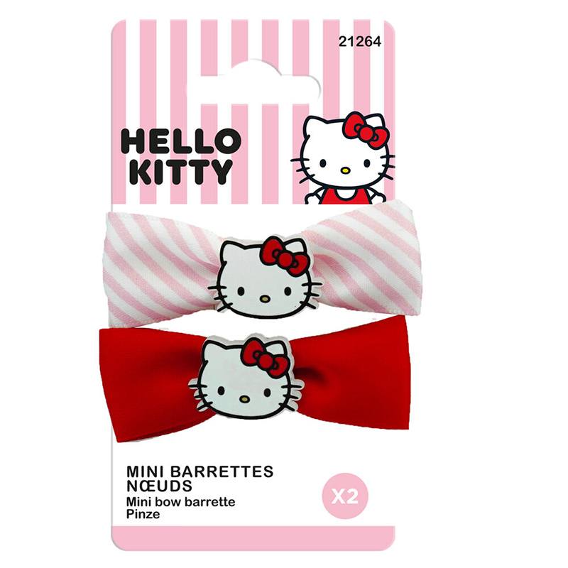 Hello Kitty Pack 2 Pinzas con lazo para el Pelo
