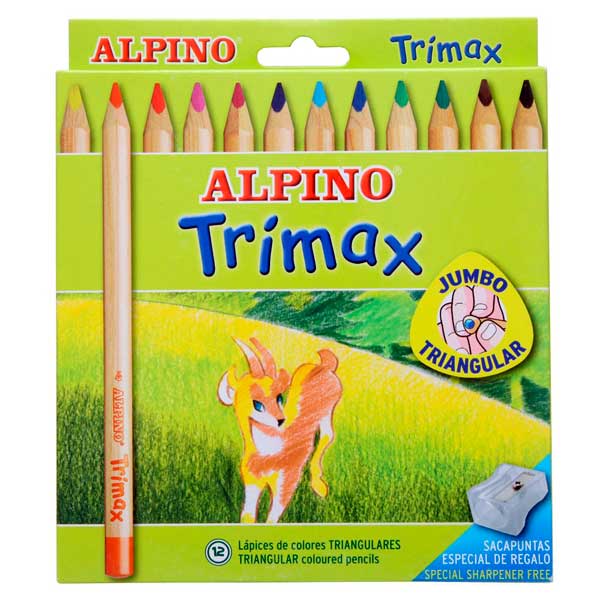 Caixa 12 Llapis de Colors Alpino Trimax - Imatge 1