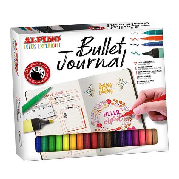 Bullet Journal Conjunto com Marcadores Coloridos - Imagem 1