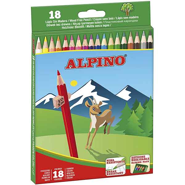 Caja 18 Lápices de Colores Alpino - Imagen 1