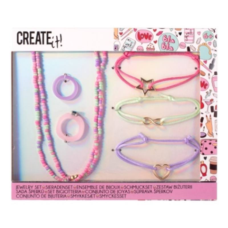 Conjunto de Bijuteria Cor Pastel Create it!