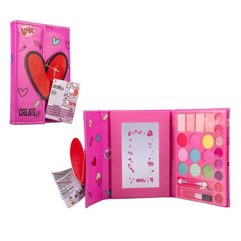 Paleta de Maquilhagem Livro Magnético Coração Create It!