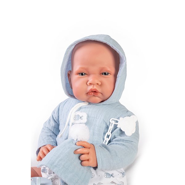 Boneco Recém-nascido com Almofada de Peixe 42cm - Imagem 2