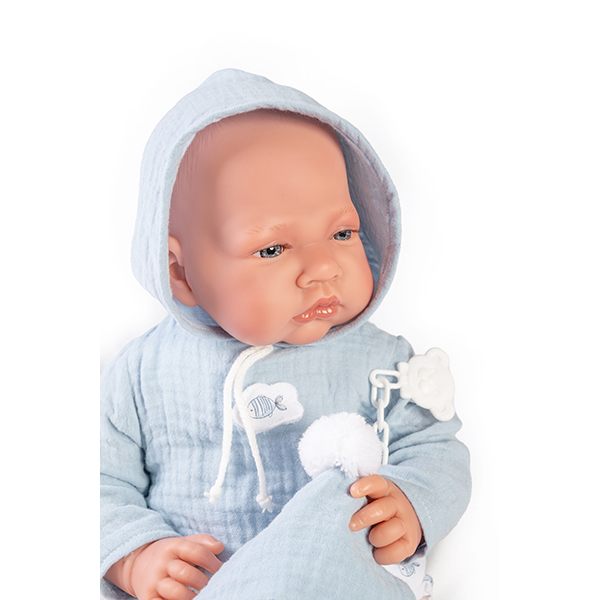 Boneco Recém-nascido com Almofada de Peixe 42cm - Imagem 3