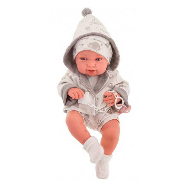 Boneca Recém-nascida Pipa com Cobertor Ursinhos 42cm - Imagem 1