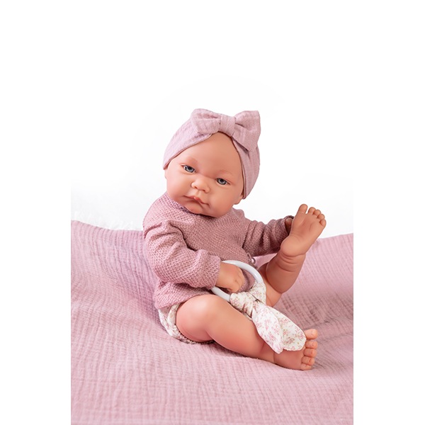 Boneca Nica Newborn com mordedor e manta 42cm - Imagem 1