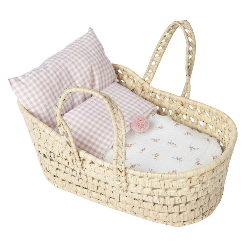 Capazo de Palma Flores y Vichy - Imagen 1