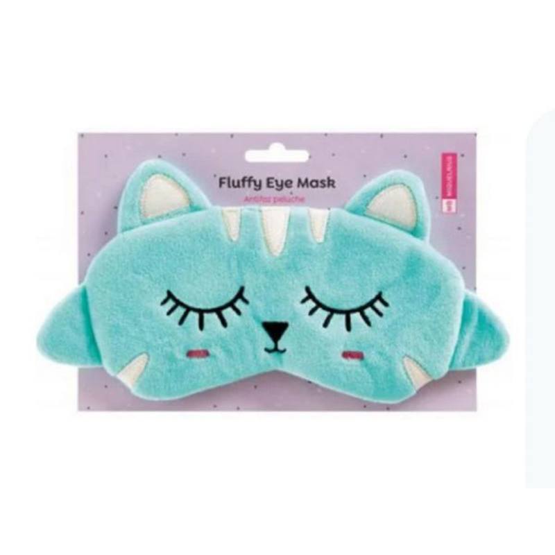 Antifaz Peluche Gato Verde