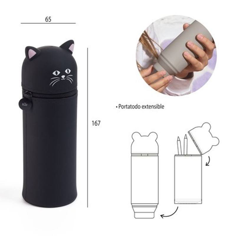 Estuche Extensible Silicona Gato Little Pets - Imagen 