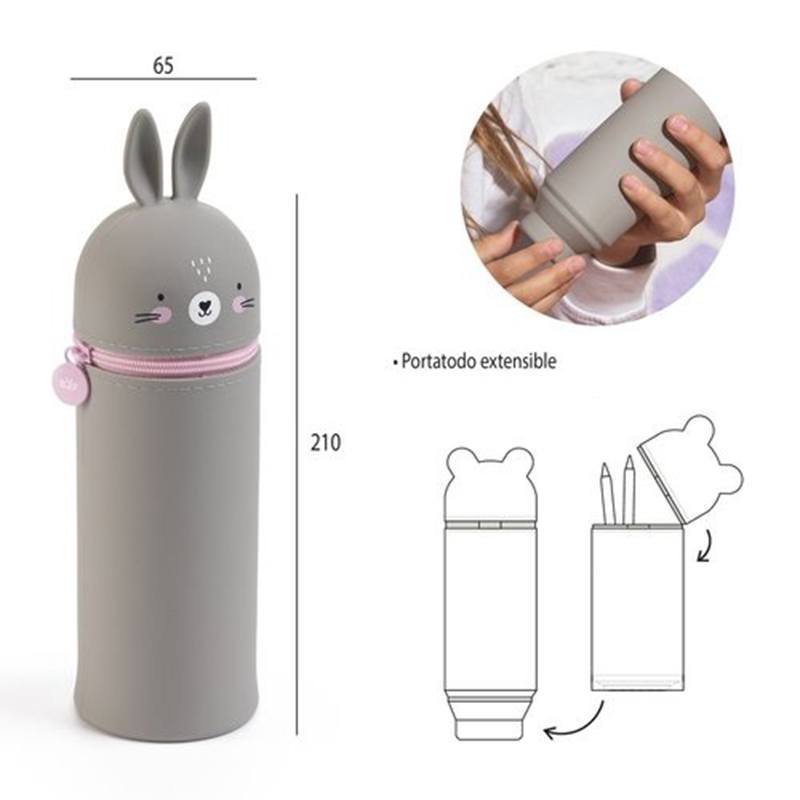 Estuche Extensible Silicona Conejo Little Pets - Imagen 