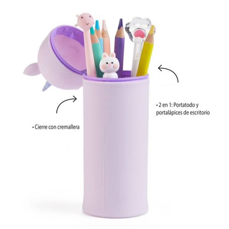 Estojo Expansível Silicone Unicórnio Little Pets - Imagem 