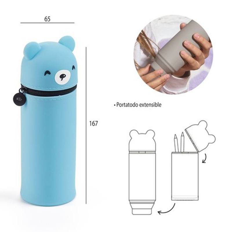 Estuche Extensible Silicona Oso Little Pets - Imagen 