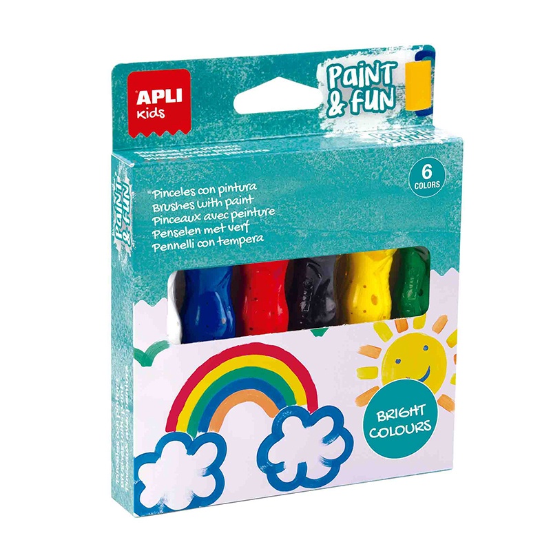 Pincéis com Tinta Cores Brilhantes