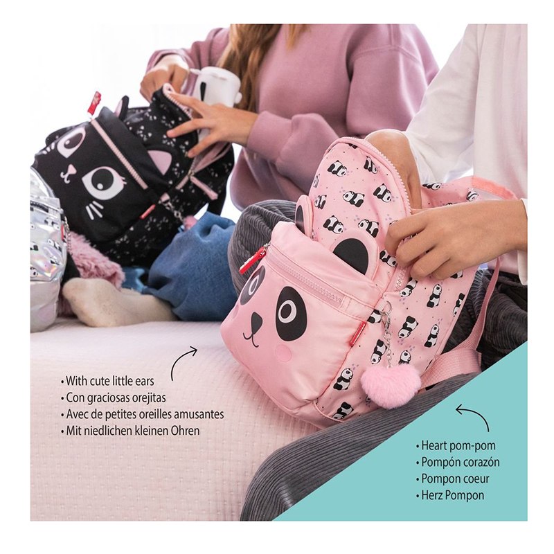 Back2Fun Mochila Mini Panda Rosa 26Cm - Imagem 2
