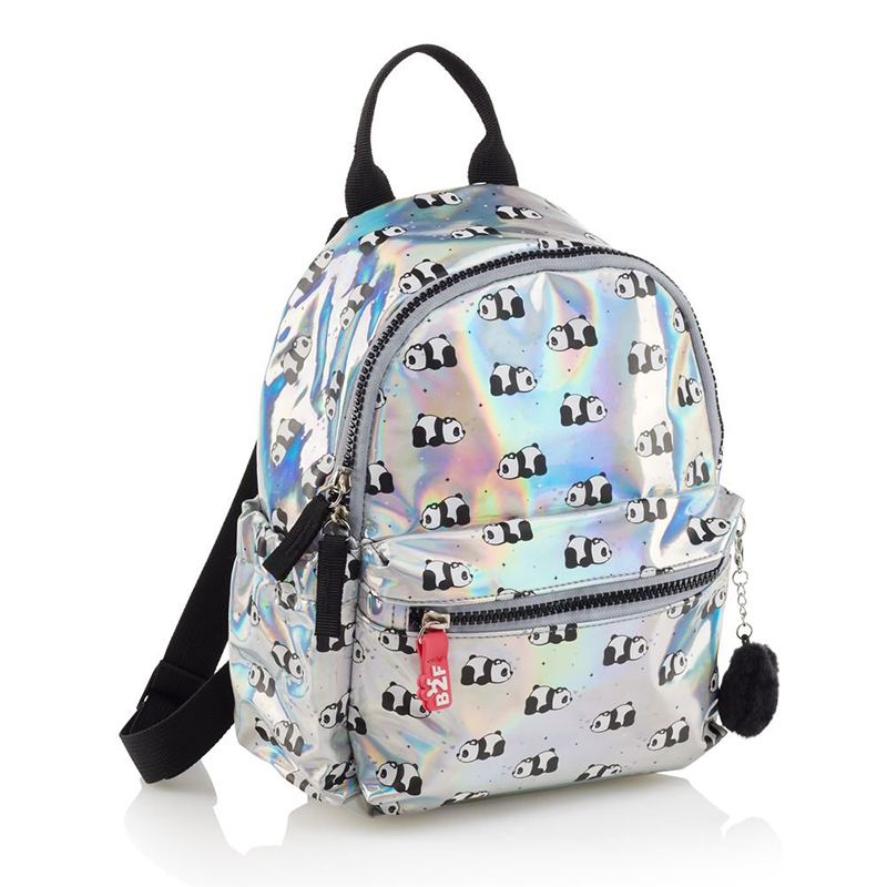Back2Fun Mini Mochila Holográfica Panda 26Cm
