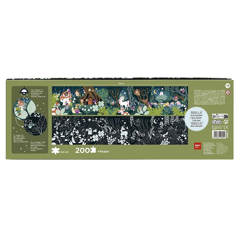 Puzzle Fluorescente Floresta Mágica 200p - Imagem 1
