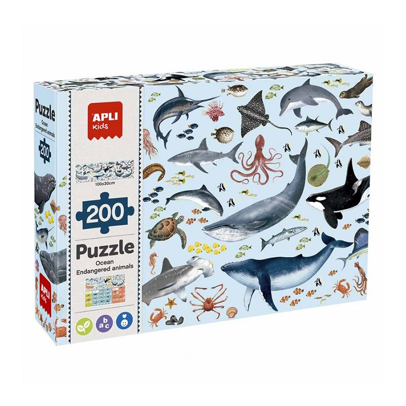 Puzzle 200p Animais Marinhos em Perigo