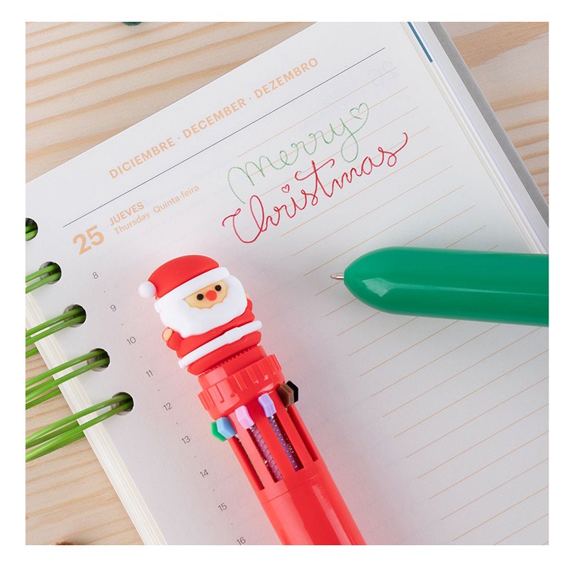 Caneta 10 Tintas Natal Pai Natal - Imagem 1