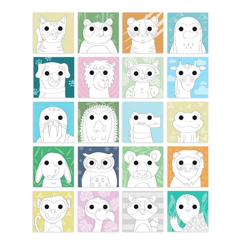 Bloc para Pintar Animales Divertidos con Lápices de Colores - Imagen 2