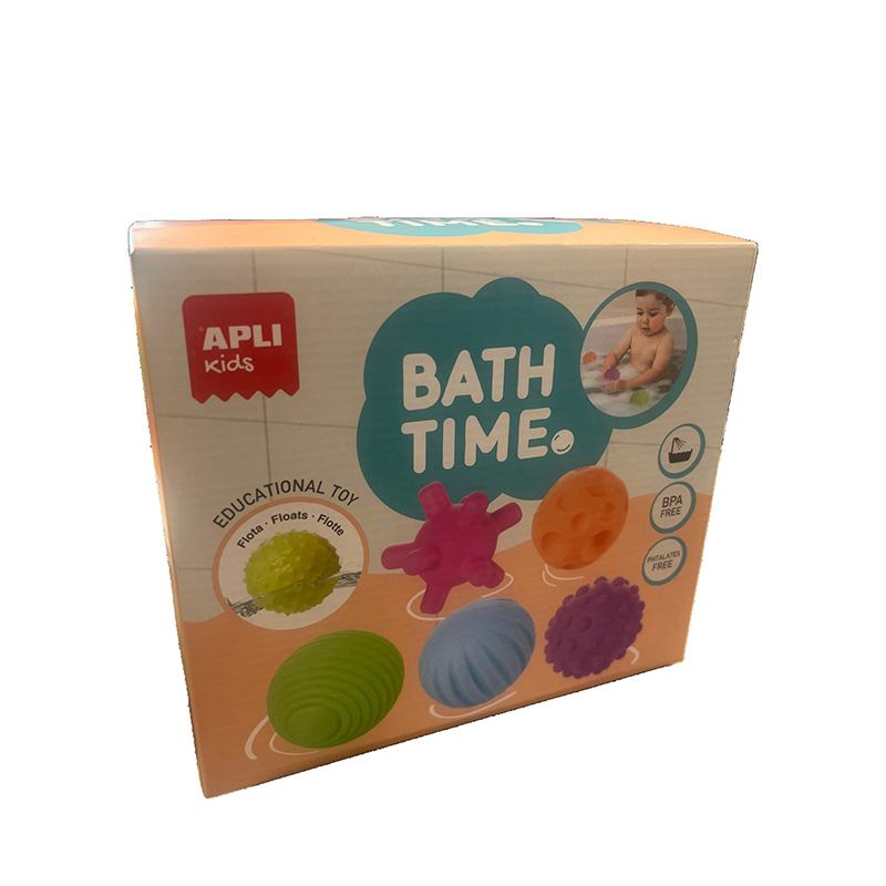 Set 6 Pelotas Sensoriales con Red para Bañera