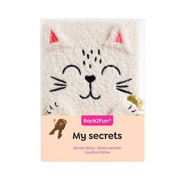Diário de Pelúcia Gato com Cadeado - Imagem 1