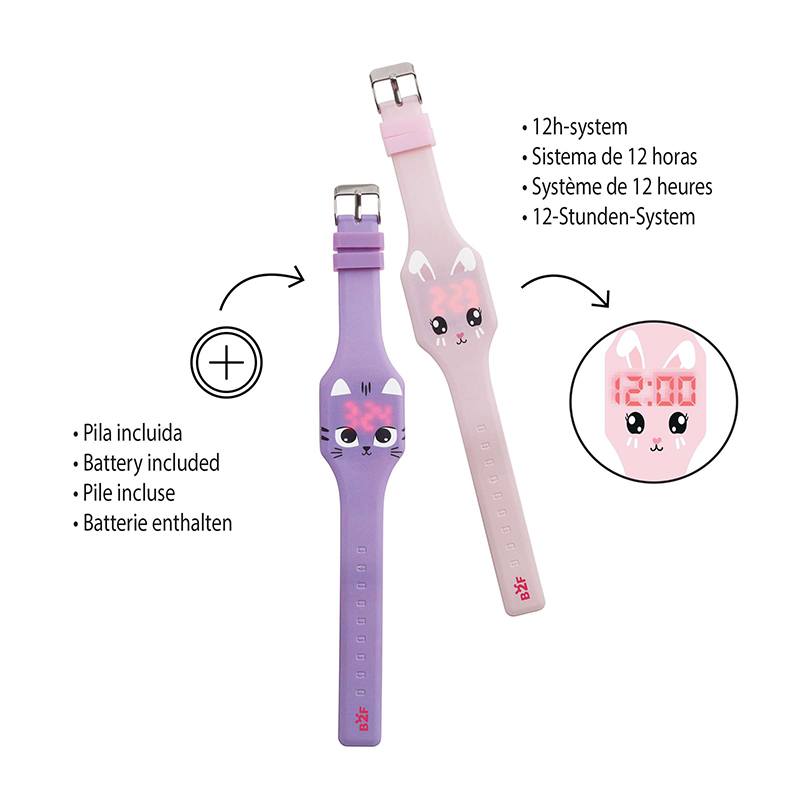 Back2Fun Reloj Digital Conejito Rosa - Imagen 1