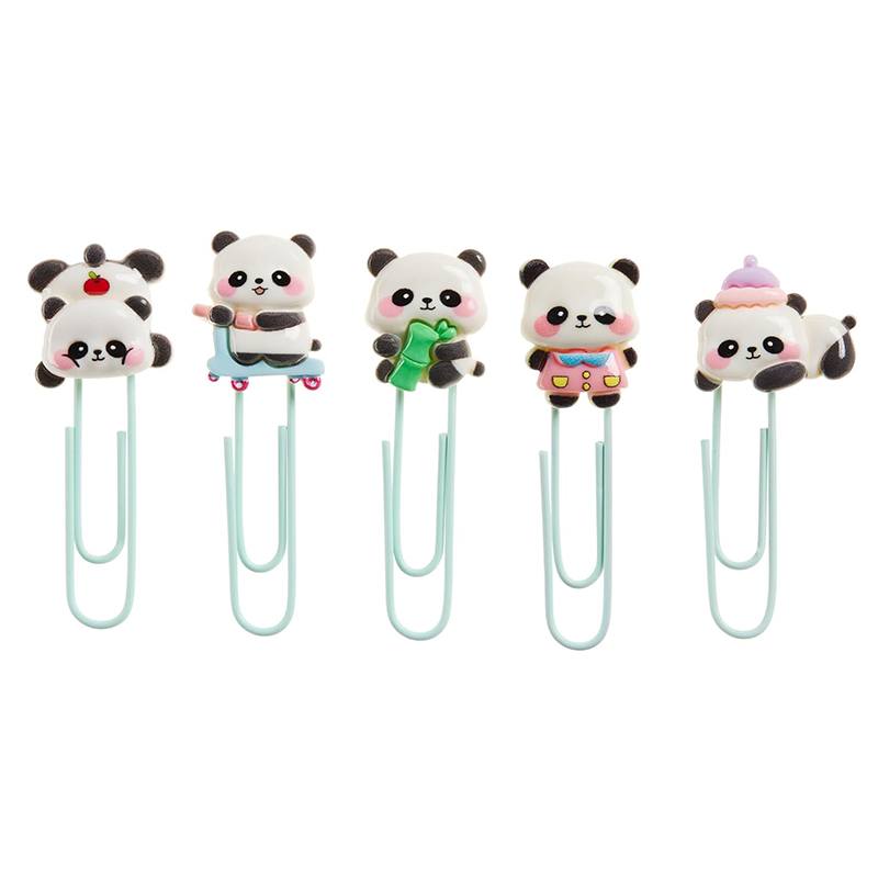 Back2Fun Set 5 Clips Sujetapapeles Panda