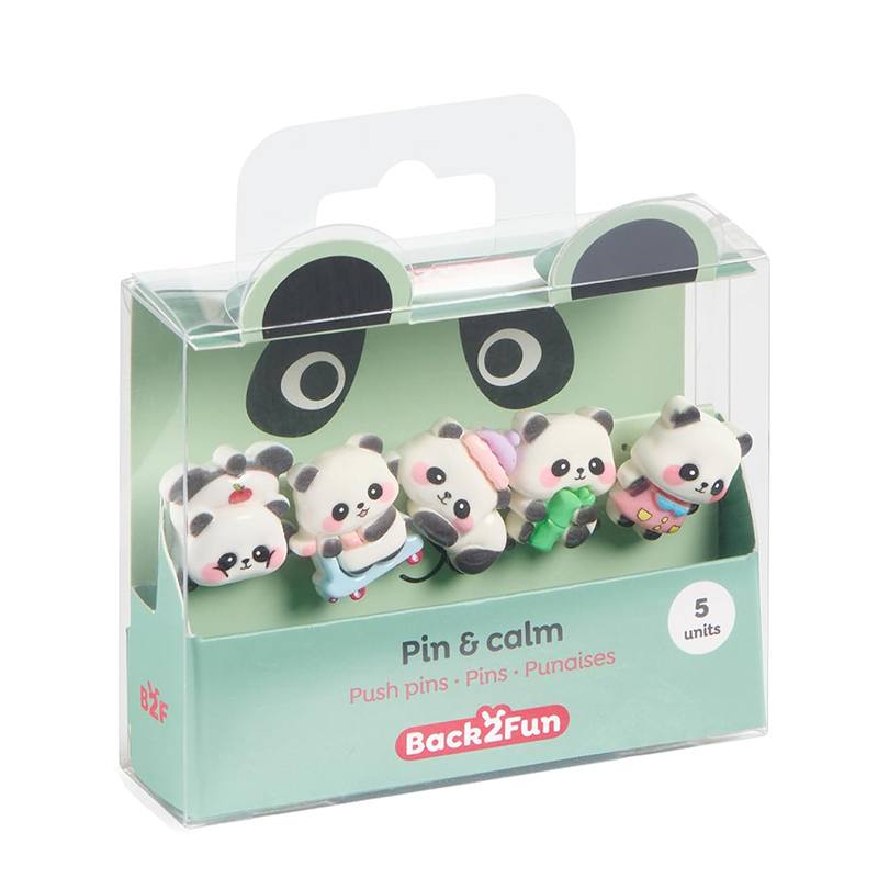 Back2Fun Set 5 Chinchetas Decorativas Panda - Imagen 2