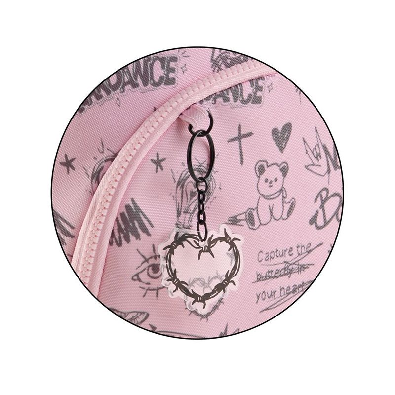 Mochila Escolar Triple Oslo Rosa 41cm - Imagen 2