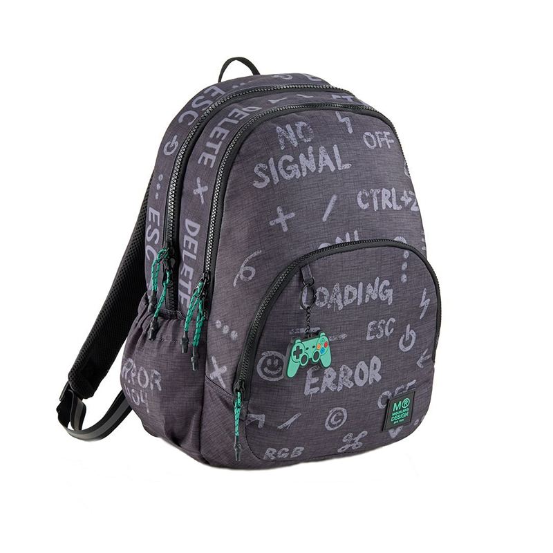 Mochila Escolar Triple Oslo Game Over 41cm