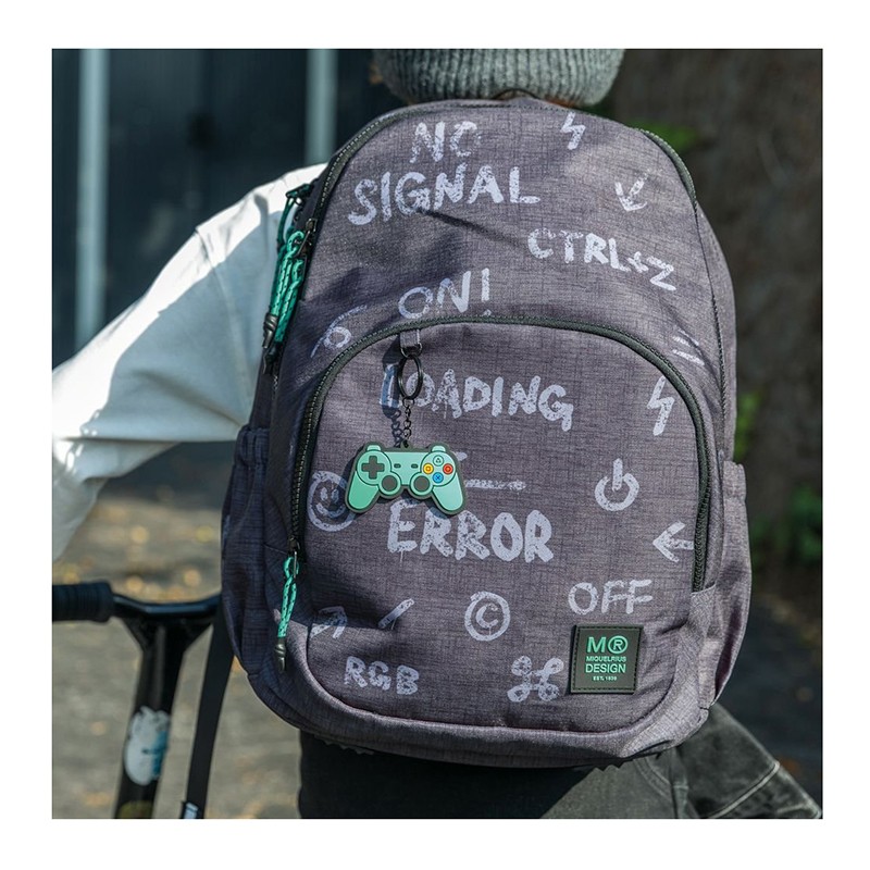 Mochila Escolar Triple Oslo Game Over 41cm - Imagen 3