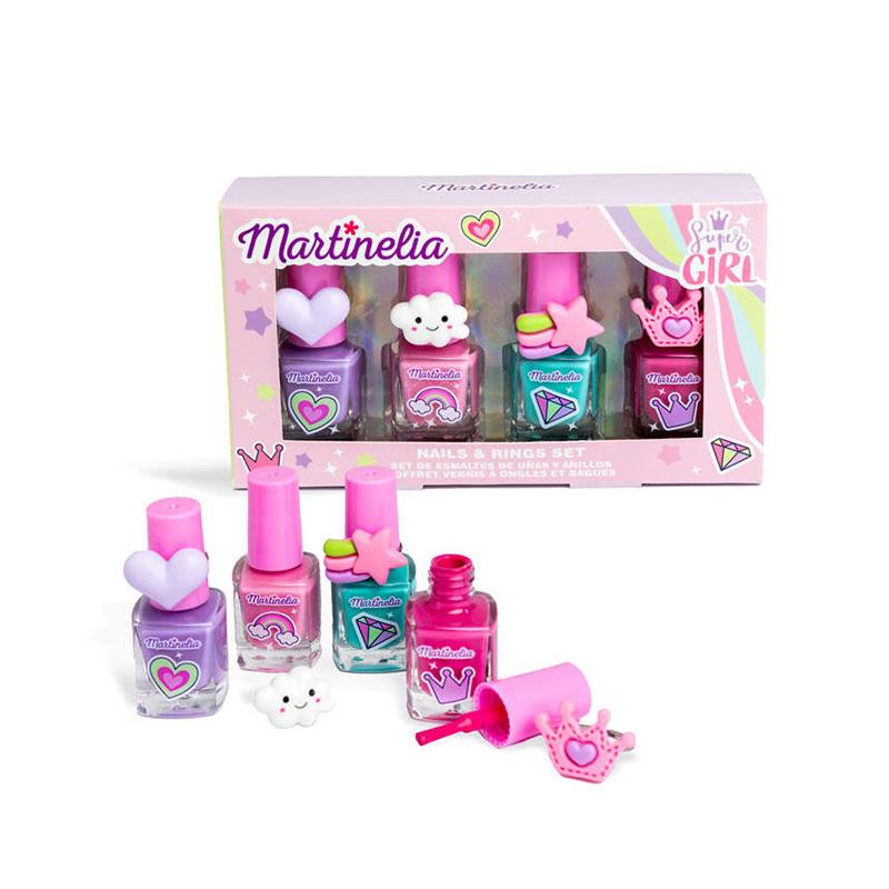 Martinelia Set Esmaltes de Uñas y Anillos Super Girl