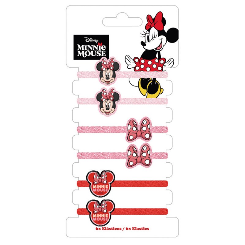Minnie Set 6 Gomas para el Cabello