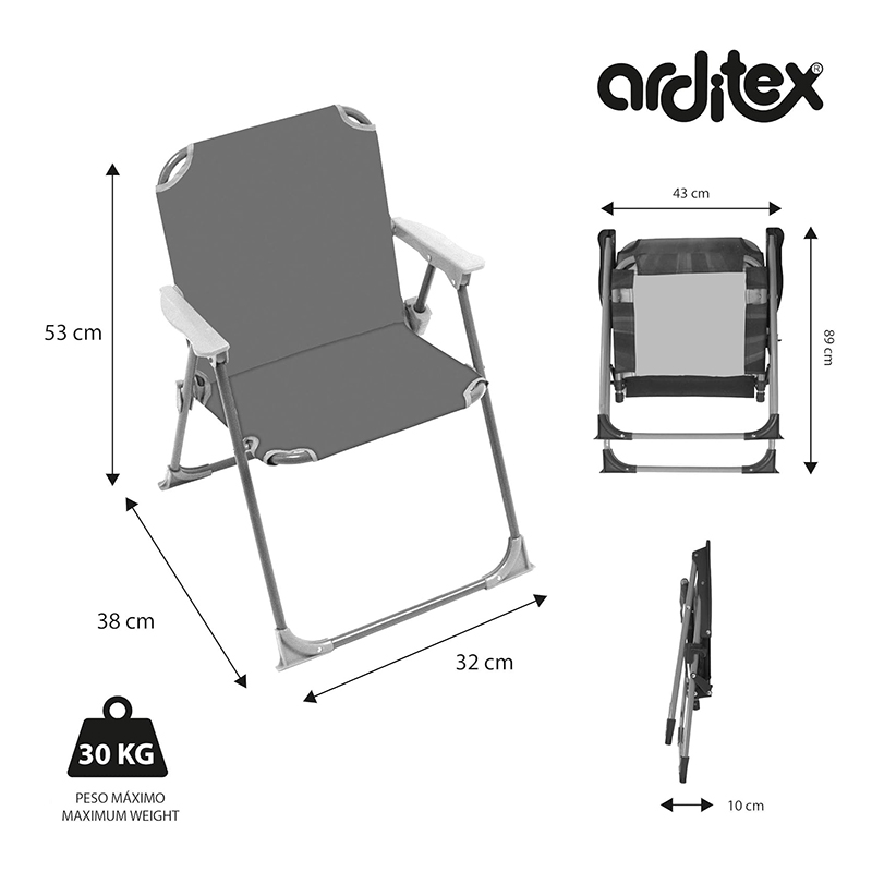 Stitch Silla Plegable Infantil con Brazos Angel - Imagen 1
