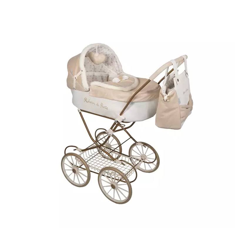 Carrinho de Bonecas com Capota Reborn Paris com Bolsa