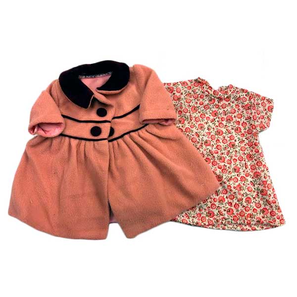 Vestido Flores y Abrigo Rosa 50cms - Imagen 1