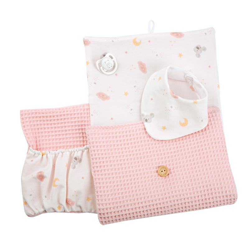 Boneca Elegance Zoe Rosa com Muda Fraldas e Babete 42cm - Imagem 6