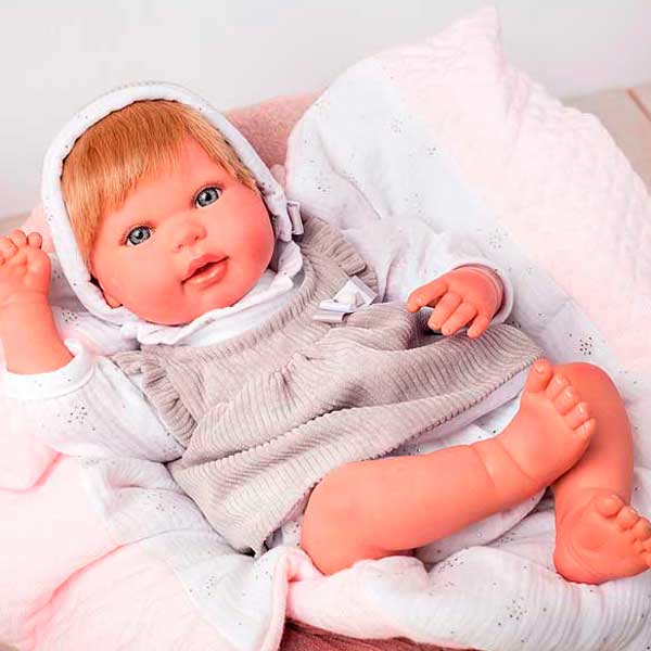 Boneca Reborn Emma com Manta 45cm - Imagem 1