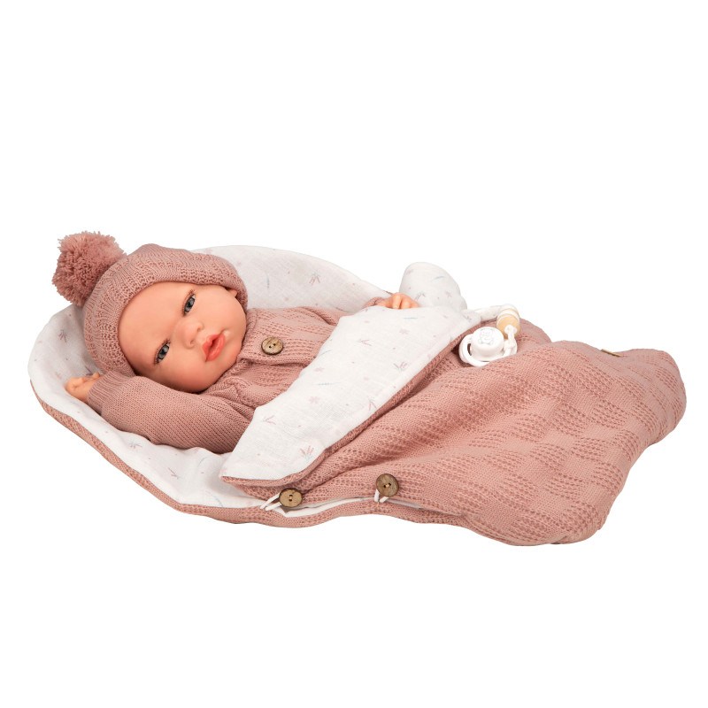 Nina Reborn Elba Rosa amb sac de dormir 40cm