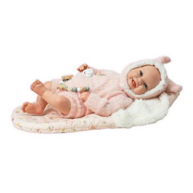 Boneca Reborn Arias Kira com saco de dormir 45cm