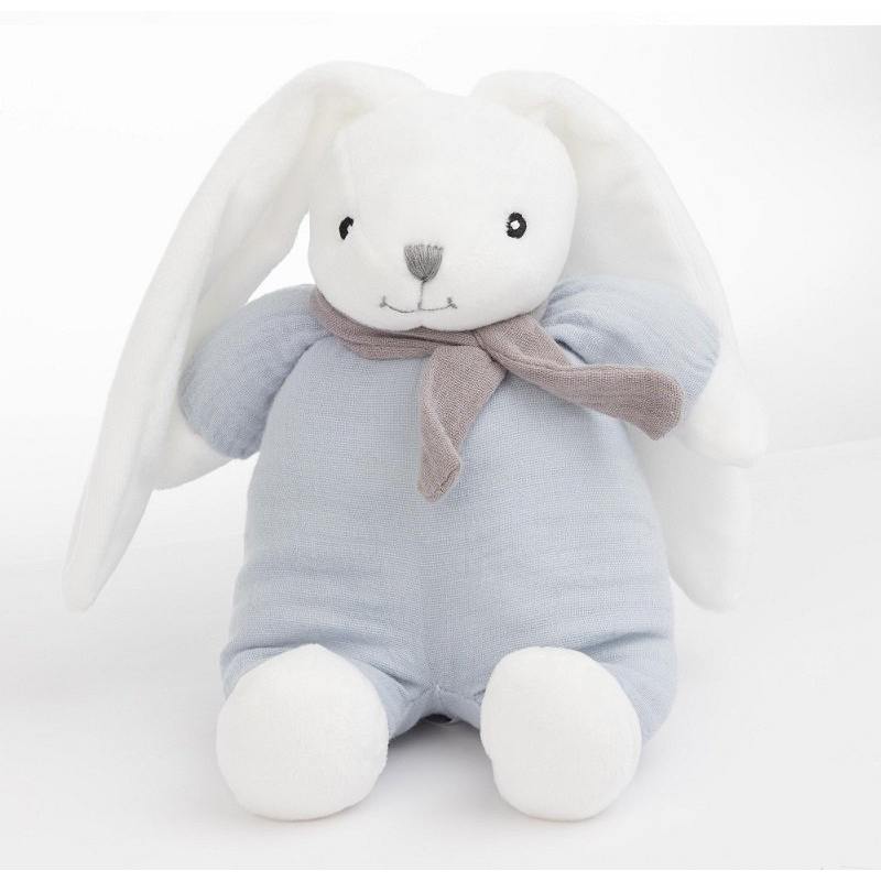 Peluche Coelho Musselina Azul 20cm