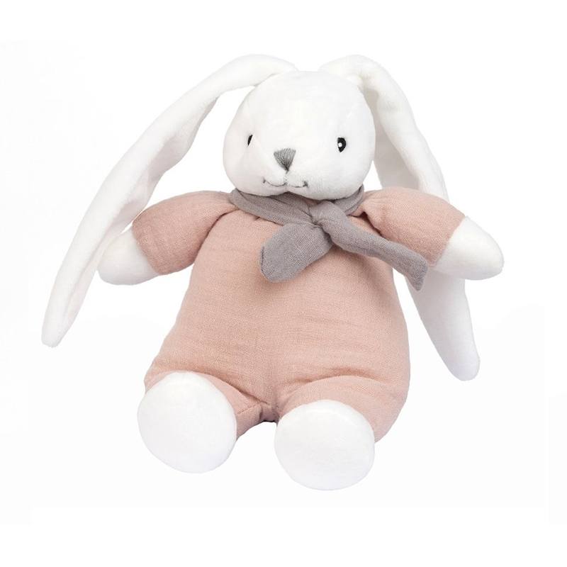 Peluche Coelho Musselina Rosa 20cm