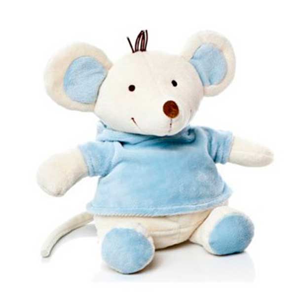 Peluix Ratolí Infantil Baby Blau 20cm - Imatge 1