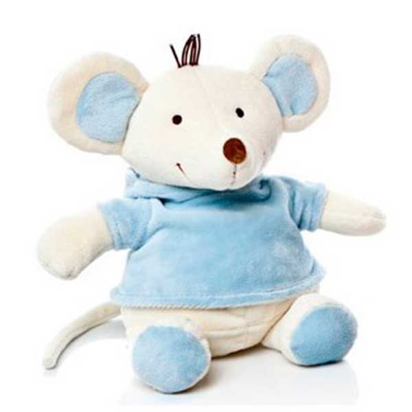 Peluix Ratolí Infantil Baby Blau 32cm - Imatge 1