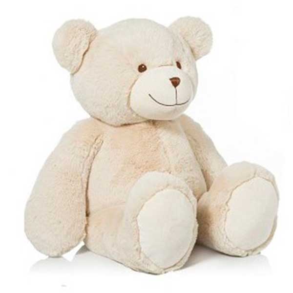 Brinquedo de Peluche Infantil Urso Olly Bege de 65cm - Imagem 1