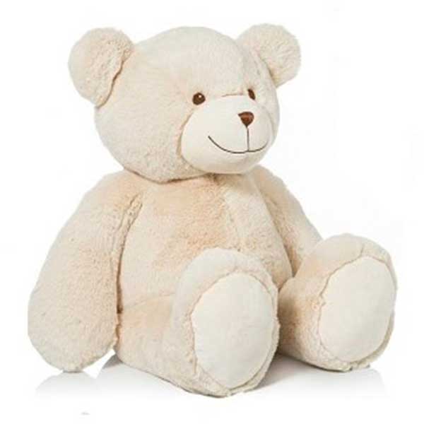 Brinquedo de Peluche Infantil Urso Olly Bege 90cm - Imagem 1
